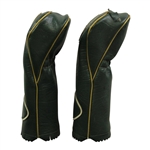Two (2) Vintage Titleist Augusta National Golf Club Dk Green Headcovers