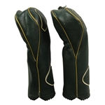 Two (2) Vintage Titleist Augusta National Golf Club Dk Green Headcovers
