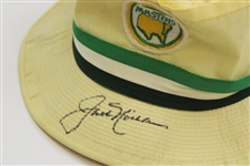 Jack Nicklaus Signed Classic Augusta National Golf Shop Yellow Masters Bucket Hat JSA ALOA