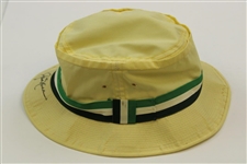 Jack Nicklaus Signed Classic Augusta National Golf Shop Yellow Masters Bucket Hat JSA ALOA