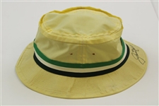 Jack Nicklaus Signed Classic Augusta National Golf Shop Yellow Masters Bucket Hat JSA ALOA