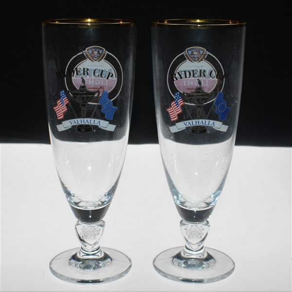 Two (2) Ryder Cup at Valhalla Amstel Light Beer Glasses