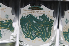 Pebble Beach, Oakland Hills, Augusta National & Winged Foot Golf Course Rocks Glasses