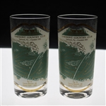 Two (2) Oakmont Country Club Layout w/Course Record Drinking Glasses