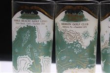 Pebble Beach, Merion, Mid-Ocean Club & Oakland Hills Golf Course Drinking Glasses