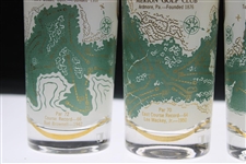 Pebble Beach, Merion, Mid-Ocean Club & Oakland Hills Golf Course Drinking Glasses
