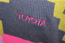 Chi Chi Rodriguez's Worn Green/Pink/Purple Lady Antigua Sweater