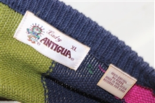 Chi Chi Rodriguez's Worn Green/Pink/Purple Lady Antigua Sweater