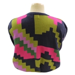 Chi Chi Rodriguez's Worn Green/Pink/Purple Lady Antigua Sweater