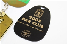 Chi Chi Rodriguez's Western Golf Association 1991, 2000, 2002 Par Club & Golden Award Bag Tags