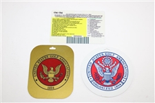 Chi Chi Rodriguez 1991-92 USGA Eagle Club & 1977-1978 USGA Bag Tag w/2009 USGA Partner Badge