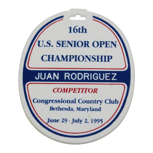 Chi Chi Rodriguezs 1995 US Senior Open at Congressional CC Competitor Bag Tag