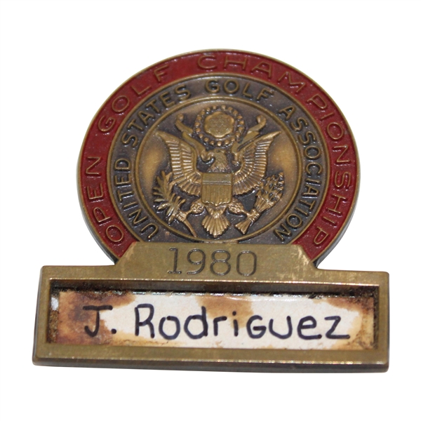 Chi Chi Rodriguezs 1980 US Open at Baltusrol Contestant Badge - Jack Nicklaus Win