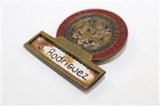 Chi Chi Rodriguez's 1980 US Open at Baltusrol Contestant Badge - Jack Nicklaus Win