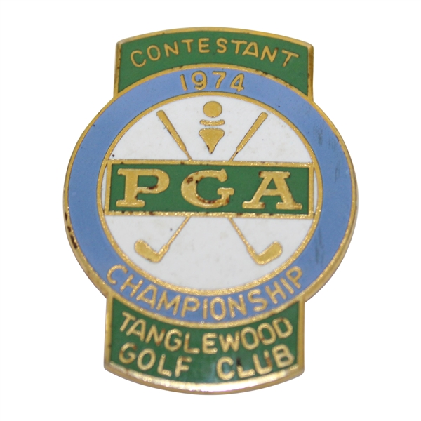 Chi Chi Rodriguezs 1974 PGA Championship at Tanglewood Golf Club Contestant Badge/Clip