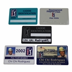 Five (5) Miscellaneous Chi Chi Rodriguez PGA Tour Card/IDs