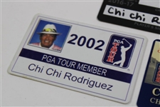 Five (5) Miscellaneous Chi Chi Rodriguez PGA Tour Card/ID's