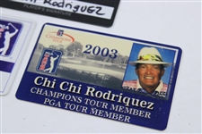 Five (5) Miscellaneous Chi Chi Rodriguez PGA Tour Card/ID's