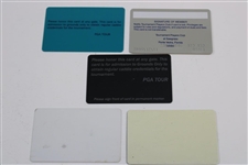 Five (5) Miscellaneous Chi Chi Rodriguez PGA Tour Card/ID's