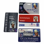 Four (4) Miscellaneous Chi Chi Rodriguez PGA Tour Card/IDs