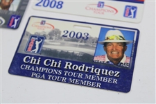 Four (4) Miscellaneous Chi Chi Rodriguez PGA Tour Card/ID's