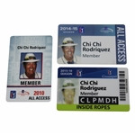 Three (3) Miscellaneous Chi Chi Rodriguez PGA Tour Card/IDs