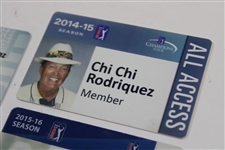 Three (3) Miscellaneous Chi Chi Rodriguez PGA Tour Card/ID's