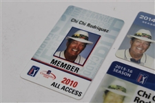 Three (3) Miscellaneous Chi Chi Rodriguez PGA Tour Card/ID's