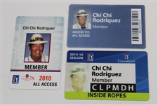 Three (3) Miscellaneous Chi Chi Rodriguez PGA Tour Card/ID's