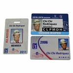 Three (3) Miscellaneous Chi Chi Rodriguez PGA Tour Card/IDs