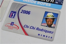 Three (3) Miscellaneous Chi Chi Rodriguez PGA Tour Card/ID's