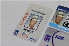 Three (3) Miscellaneous Chi Chi Rodriguez PGA Tour Card/ID's