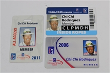 Three (3) Miscellaneous Chi Chi Rodriguez PGA Tour Card/ID's