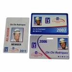 Three (3) Miscellaneous Chi Chi Rodriguez PGA Tour Card/IDs