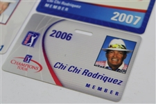 Three (3) Miscellaneous Chi Chi Rodriguez PGA Tour Card/ID's