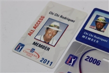 Three (3) Miscellaneous Chi Chi Rodriguez PGA Tour Card/ID's