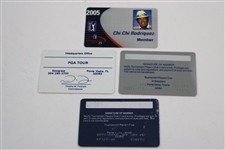 Four (4) Miscellaneous Chi Chi Rodriguez PGA Tour Card/ID's