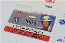 Five (5) Miscellaneous Chi Chi Rodriguez PGA Tour Card/ID's