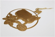 1997 Augusta National Golf Club 24k Gold Plated Christmas Ornament