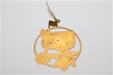 1997 Augusta National Golf Club 24k Gold Plated Christmas Ornament