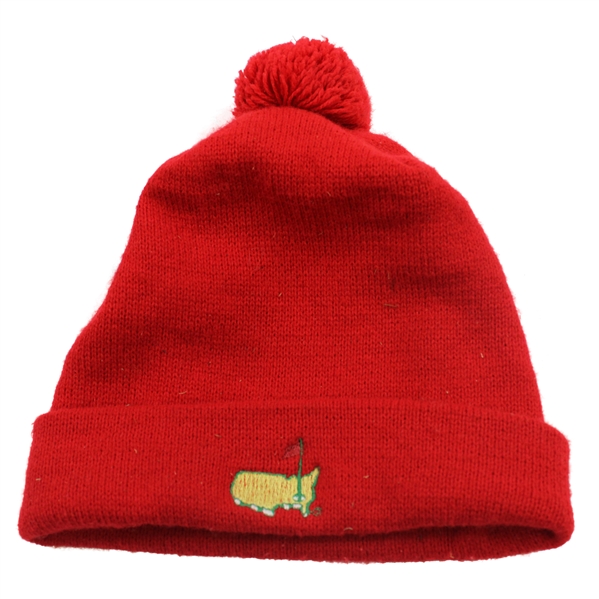 Masters Tournament Red Patch Logo Beanie Cap
