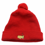 Masters Tournament Red Patch Logo Beanie Cap