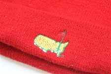 Masters Tournament Red Patch Logo Beanie Cap