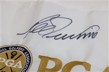 Lee Trevino & David Graham Signed PGA of America Seal Embroidered Flag JSA ALOA