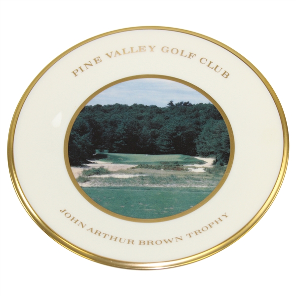 Pine Valley Golf Club John Arthur Brown Trophy Lenox Plate - Hole #3 - June 1994