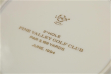 Pine Valley Golf Club John Arthur Brown Trophy Lenox Plate - Hole #3 - June 1994