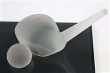 Undated Cypress Run Frosted Glass Golf Club & Ball Display - Charles Bridges Collection