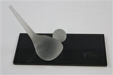 Undated Cypress Run Frosted Glass Golf Club & Ball Display - Charles Bridges Collection