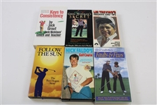 Six (6) Misc. Technique & Instruction VHS Tapes - Jack Grout, Faldo, Trevino, & others