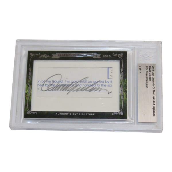 2014 Leaf Legends of the Links Cut Signature David Graham US Open Champion - 3 of 17